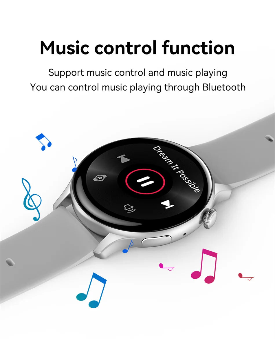 LunaWatch X™ Lady NFC – Montre Connectée Femme AMOLED 1.43", Always On, NFC, IP68, Acier, 9 Coloris