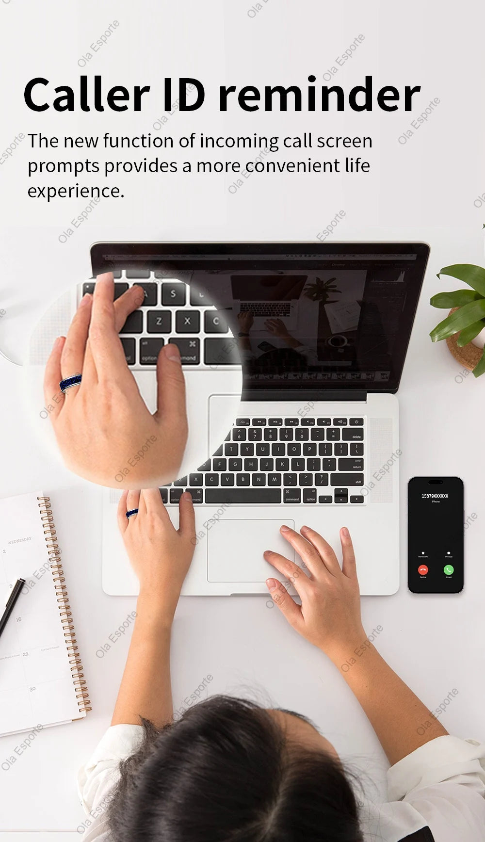 NovaRing X™ Display – Bague Connectée Écran Tactile, FC, Sommeil, 5ATM, Contrôle Caméra
