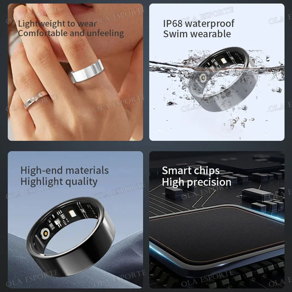 NovaRing X™ Sport Pro – Smart Ring HF, SpO2, Schlaf, 8 Sportarten, IP68