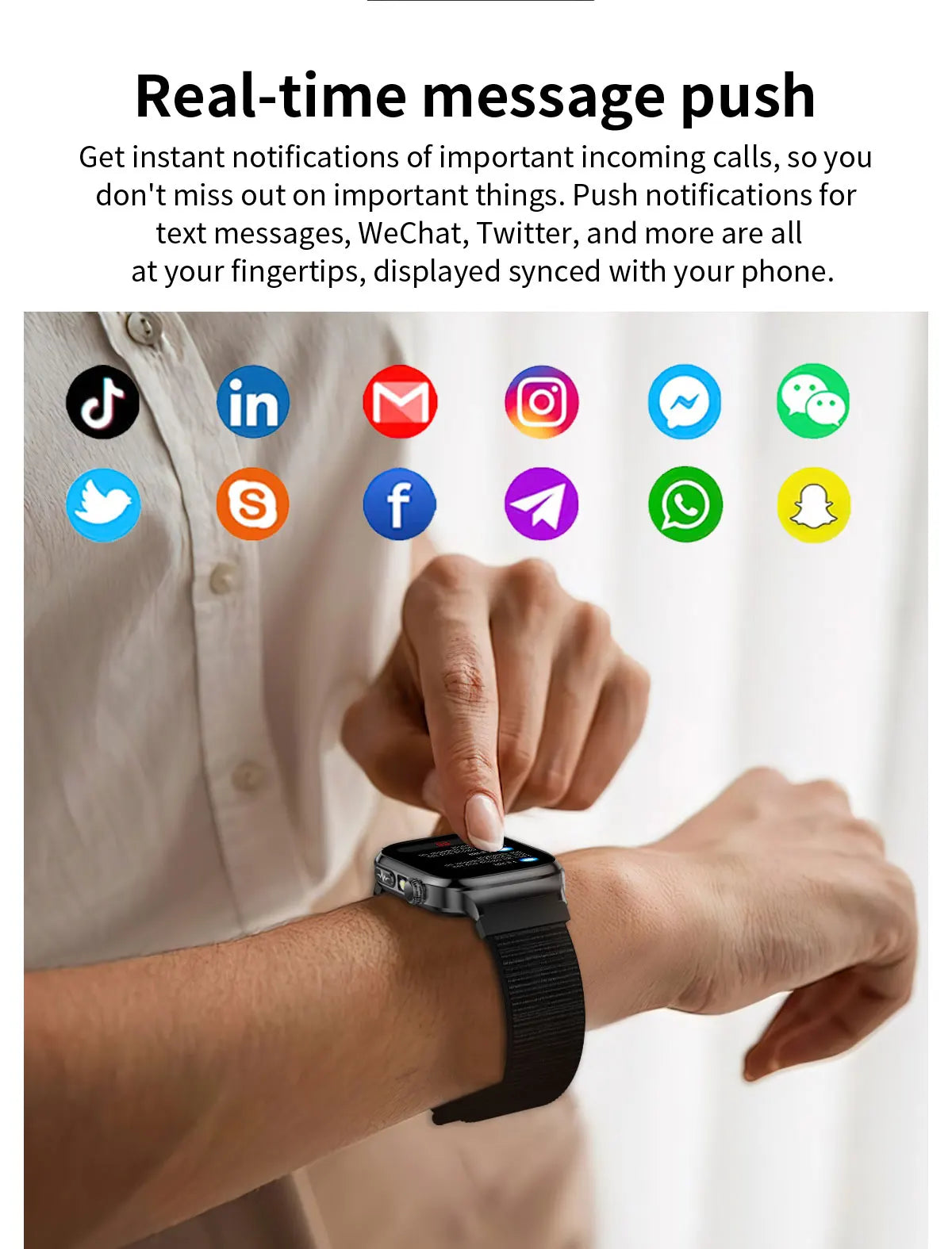 LunaWatch X™ Ultra Health – Montre Connectée AMOLED 2.04", ECG, Analyse Corporelle, Verre Saphir, IP68, 14 Bracelets