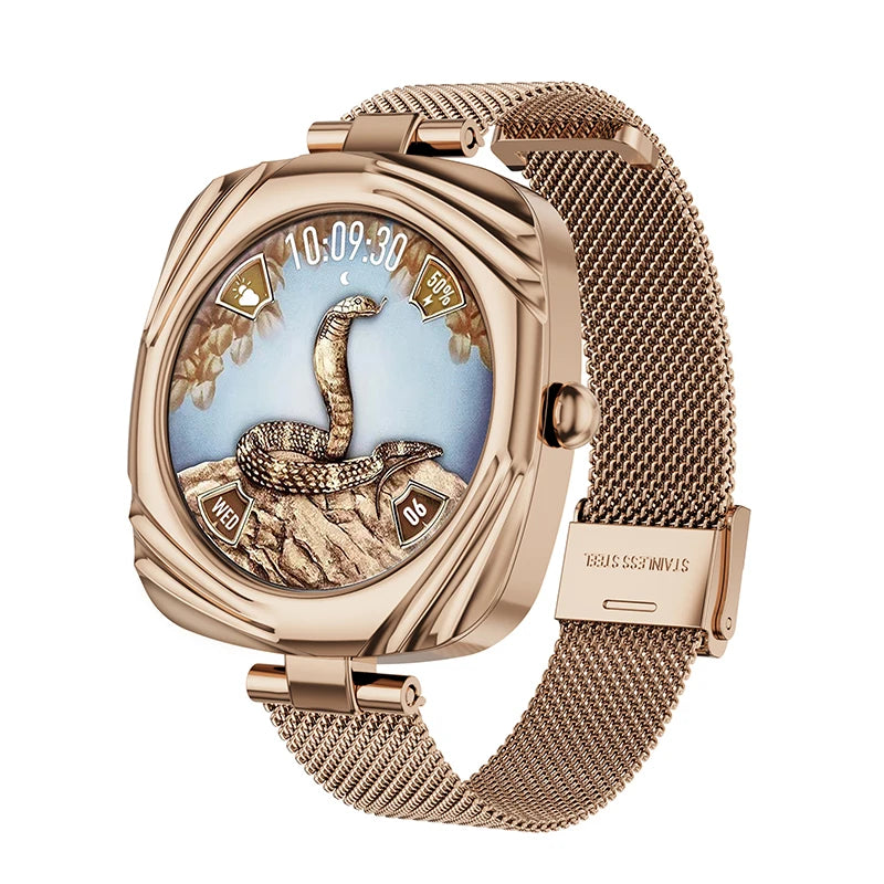 LunaWatch X™ Lady Slim – Montre Connectée Femme AMOLED 1.09", GPS, IP68, FC, SpO2, Appels BT