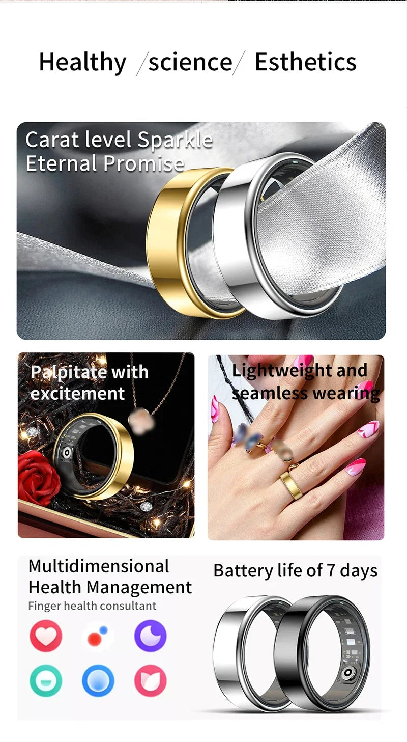 NovaRing X™ Fitness – Bague Connectée FC, SpO2, Sommeil, GPS, Bluetooth 5.3