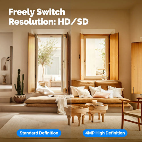 HomeGuard Pro™ – Caméra de Sécurité WiFi Intérieure 4MP, Rotation 360°, Vision Nocturne, Détection Mouvement & Son