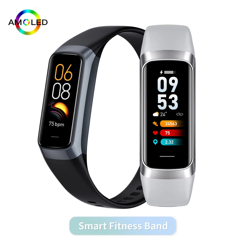 LunaFit X™ Pulse – Bracelet Connecté AMOLED, 3ATM 30m, Température, 25 Sports, 7 Jours, 4 Coloris