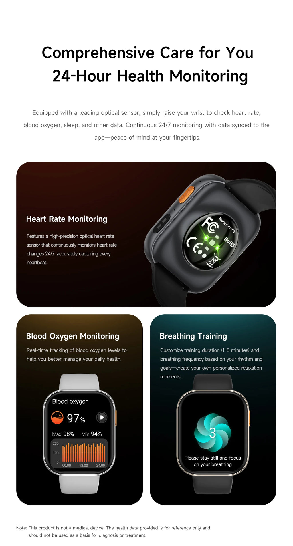 LunaWatch X™ Titan 2.04" – Montre Connectée AMOLED, 1000mAh, Always On, Alexa, IP68, 100+ Sports, 9 Bracelets