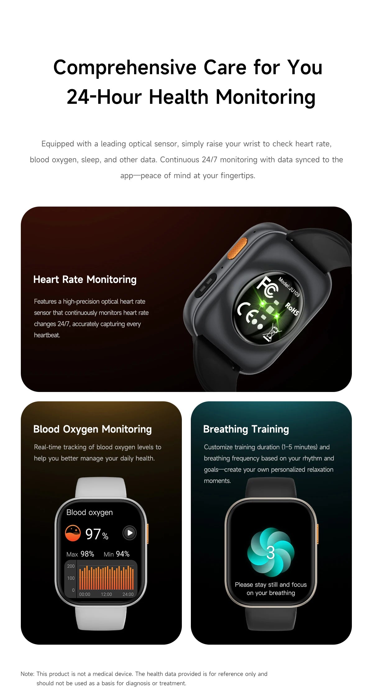 LunaWatch X™ Titan 2.04" – Montre Connectée AMOLED, 1000mAh, Always On, Alexa, IP68, 100+ Sports, 9 Bracelets