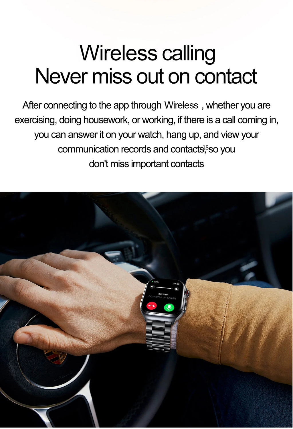 LunaWatch X™ Pro 2.04" – Montre Connectée AMOLED, ECG, NFC, Composition Corporelle, IP68, 7 Bracelets