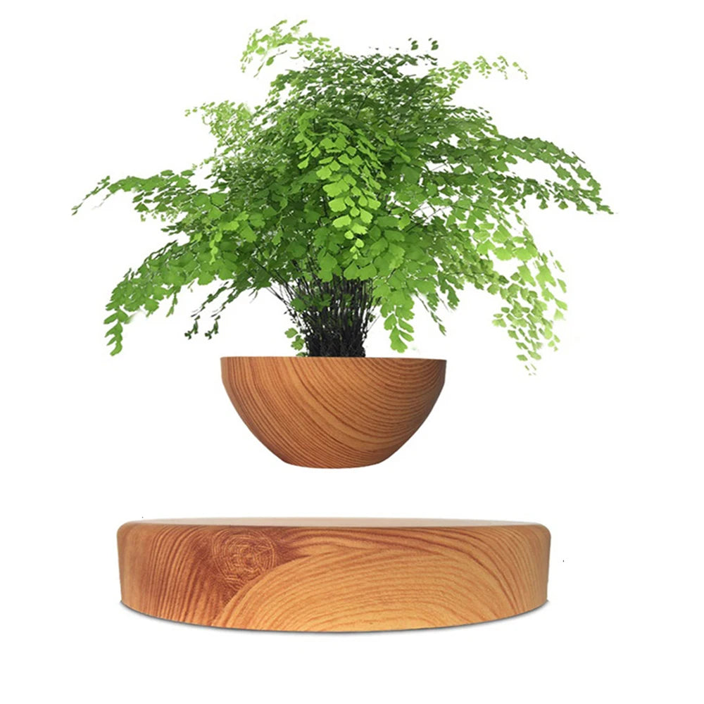 MagLev BonsaïPot™ Rotatif – Pot Bonsaï Flottant & Rotatif, Lévitation Magnétique, Décoration Maison