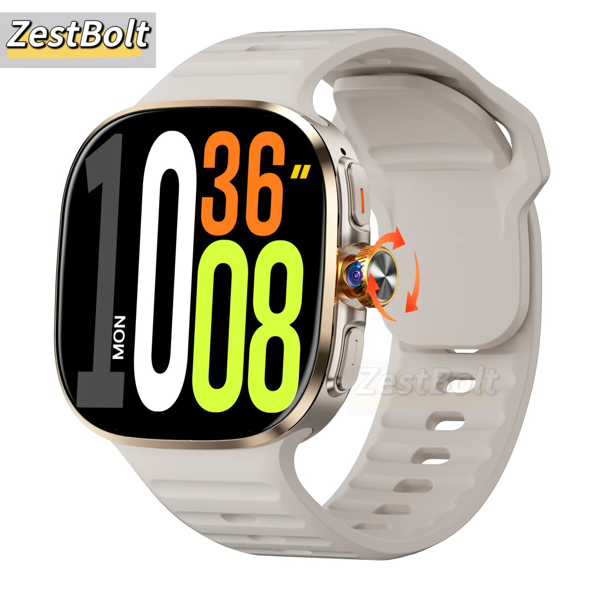 LunaWatch X™ Pro 5G – Smartwatch Android 10, Écran AMOLED 2,4", Caméra 8MP Rotative, SIM 4G/5G, GPS, WiFi