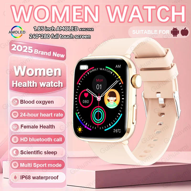 LunaWatch X™ Saphir NFC – Montre Connectée AMOLED 1.81", Saphir, NFC, IP68, GPS, Always On, 27 Bracelets