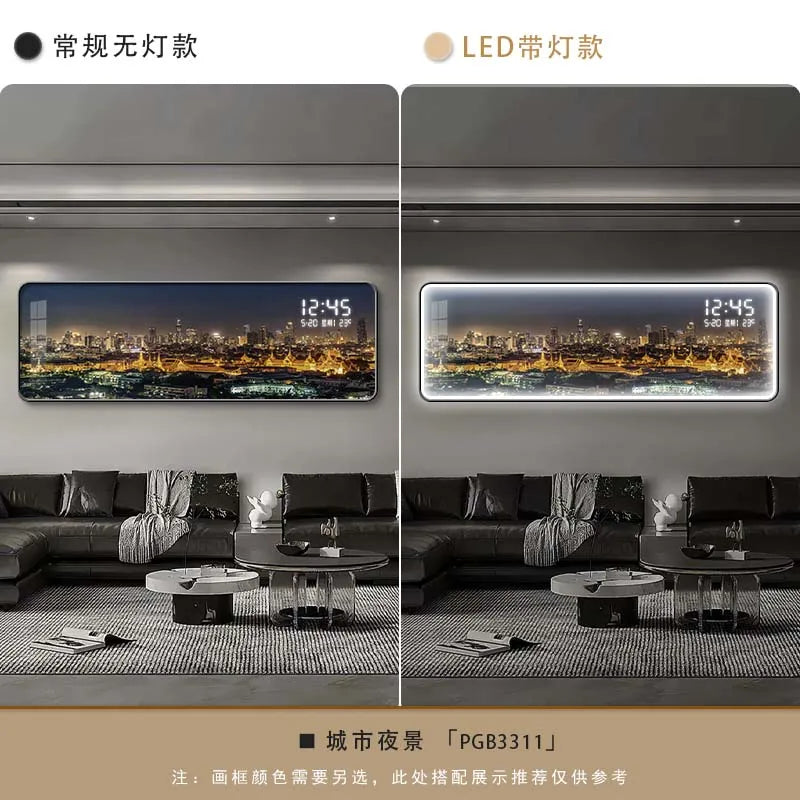 LumiWall™ City Night – Applique Murale LED Paysage Urbain, Bois, Dimmable, Télécommande