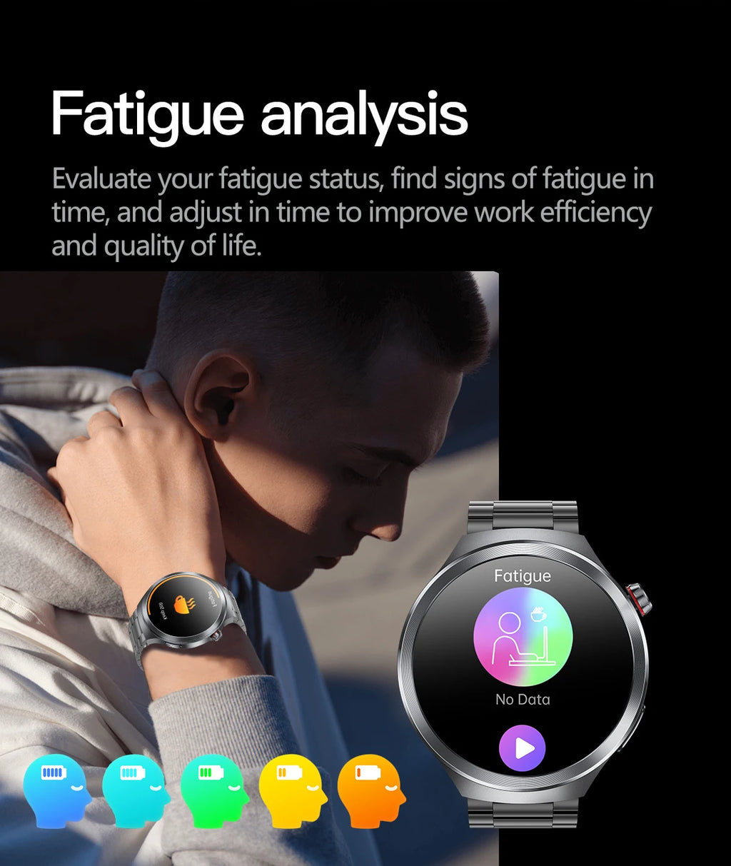 LunaWatch X™ ECG Pro NFC – Montre Connectée AMOLED 1.73", ECG, NFC, IP68, SOS, Appels BT, 530mAh