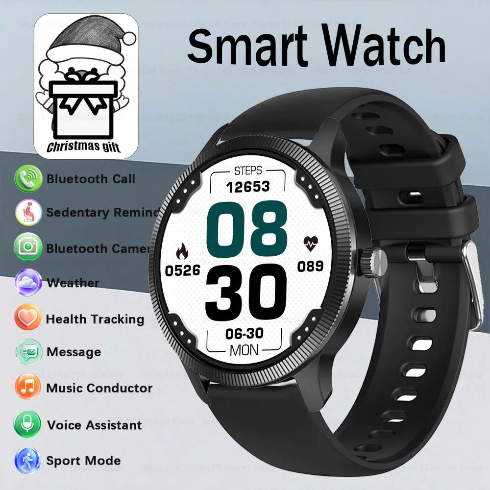 LunaWatch X™ Classic – Montre Connectée Homme AMOLED 1.3", Bracelet Acier, GPS, FC, SpO2, Appels BT