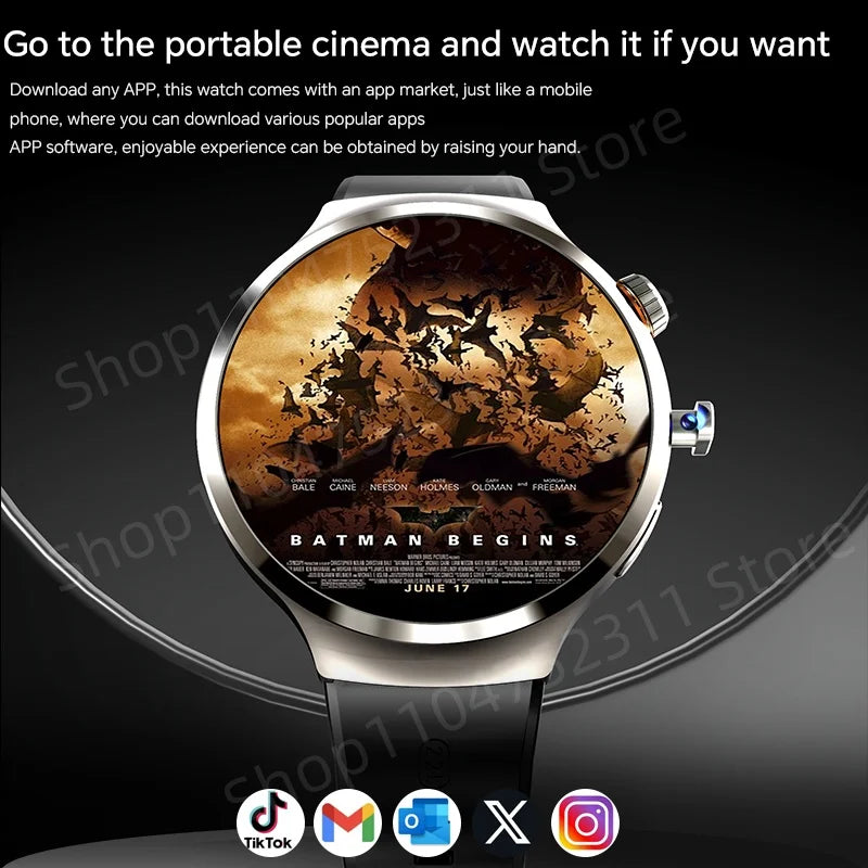 LunaWatch X™ Android Pro 4G – Smartwatch Android 13, SIM 4G, Caméra 8MP, GPS, WiFi, jusquà 10GB/512GB