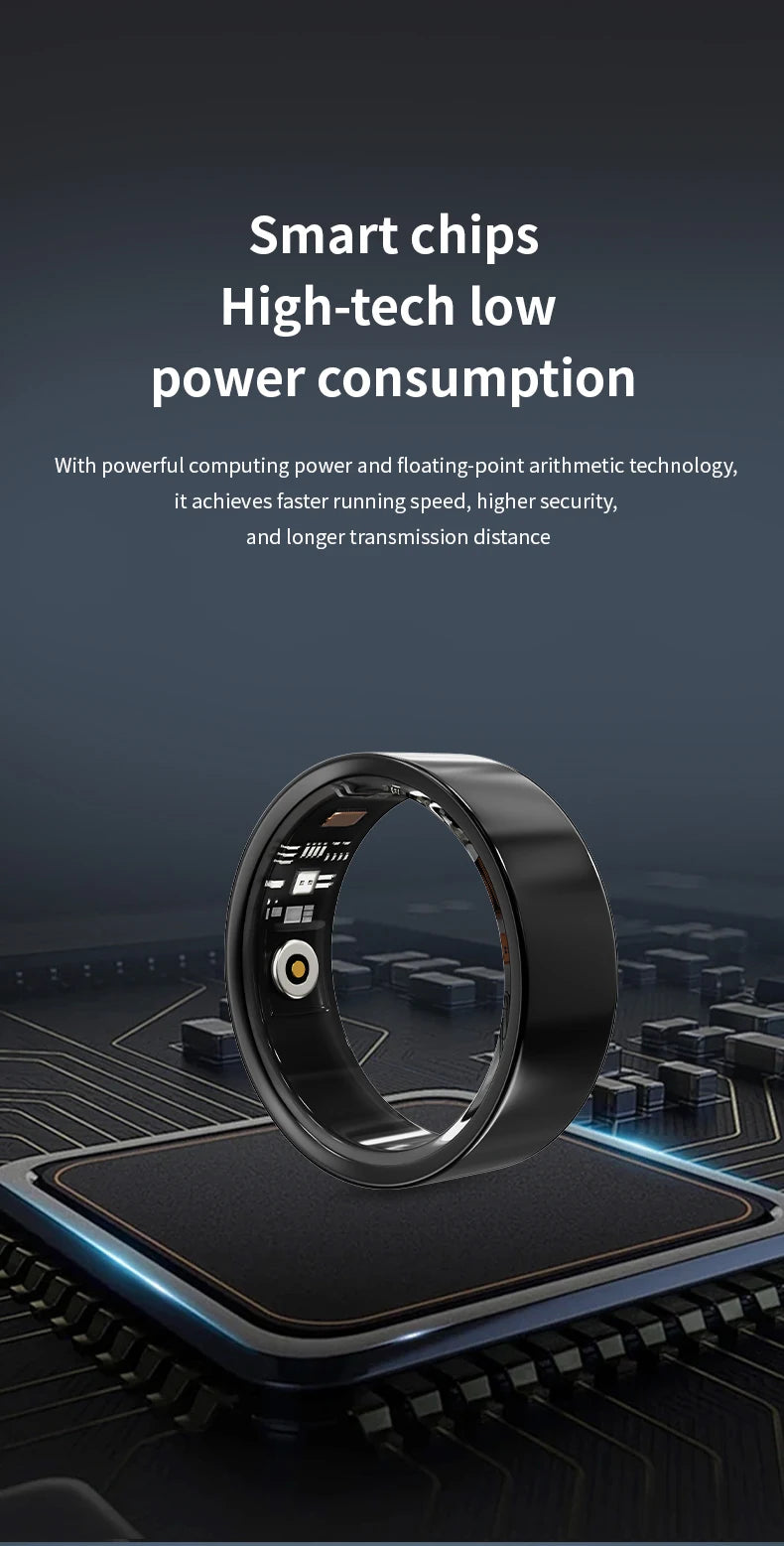 NovaRing X™ Titanium – Smart Ring, Titanium, HR, SpO2, Stress, IP68, 5-7 Days