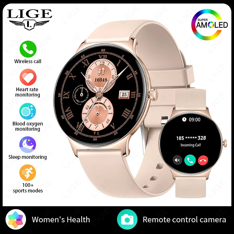 LunaWatch X™ Lady 466 – Montre Connectée Femme AMOLED 1.43", Always On, Appels BT, Santé Féminine, 9 Coloris