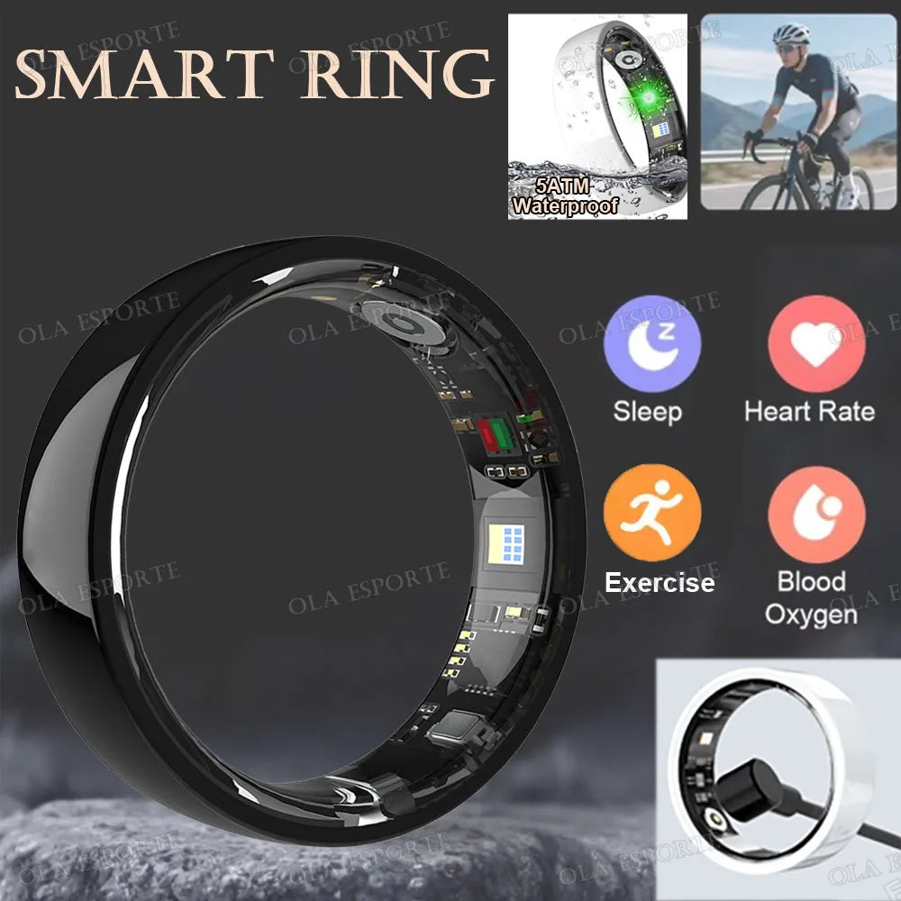 NovaRing X™ Céramique Pro – Bague Connectée Santé, Contrôle Gestuel, IP68 & 5ATM
