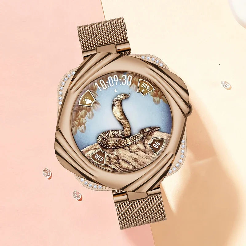 LunaWatch X™ Lady Slim – Montre Connectée Femme AMOLED 1.09", GPS, IP68, FC, SpO2, Appels BT