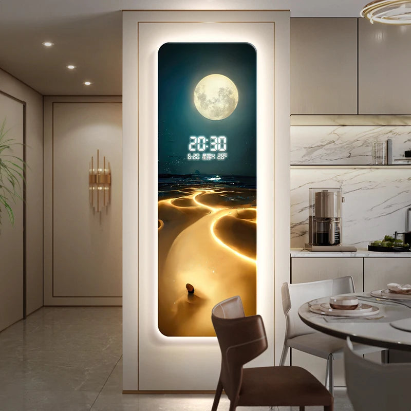 Large Wall clock home decor items Interior living room digital clock wall noiseless gaming room Kitchen home decoration luxury