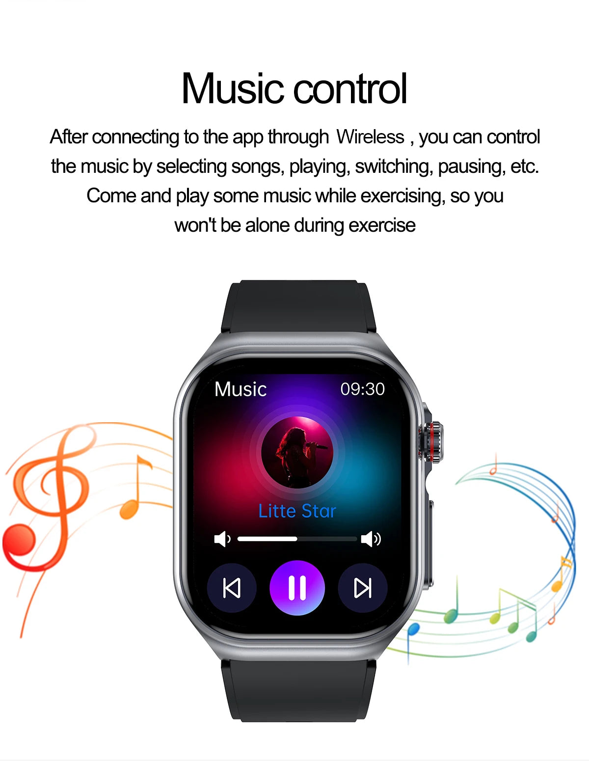 LunaWatch X™ Pro 2.04" – Montre Connectée AMOLED, ECG, NFC, Composition Corporelle, IP68, 7 Bracelets
