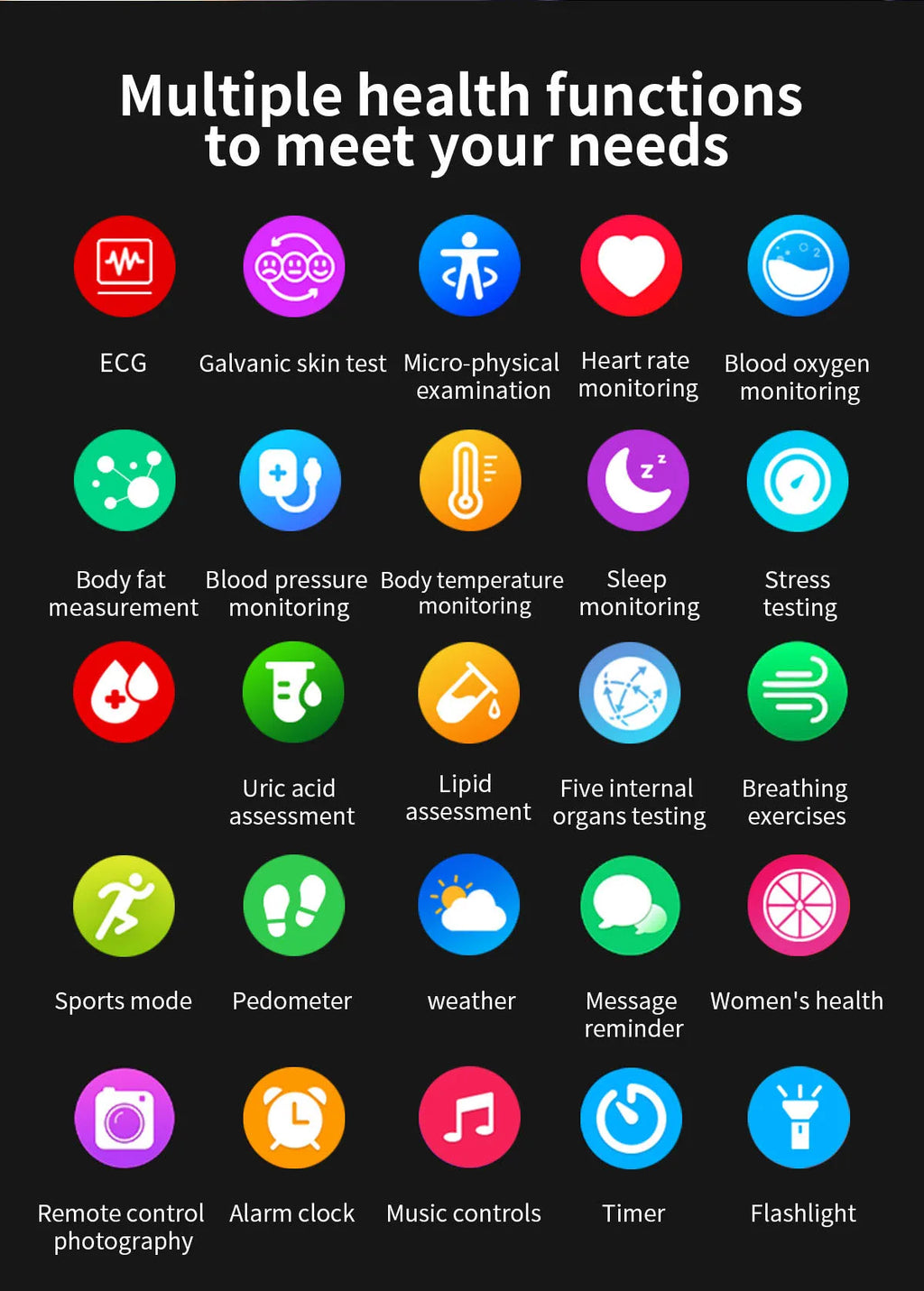 LunaWatch X™ Ultra Health – Montre Connectée AMOLED 2.04", ECG, Analyse Corporelle, Verre Saphir, IP68, 14 Bracelets