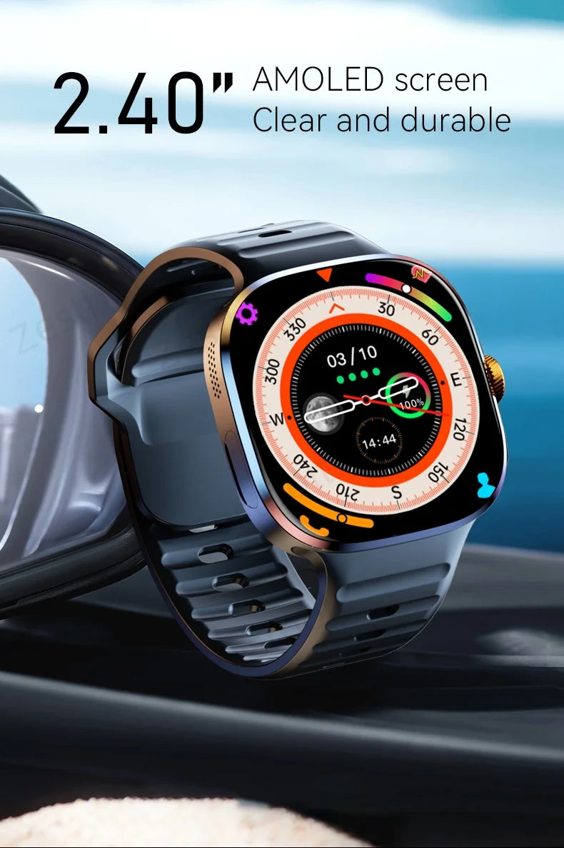 LunaWatch X™ Pro 5G – Smartwatch Android 10, Écran AMOLED 2,4", Caméra 8MP Rotative, SIM 4G/5G, GPS, WiFi