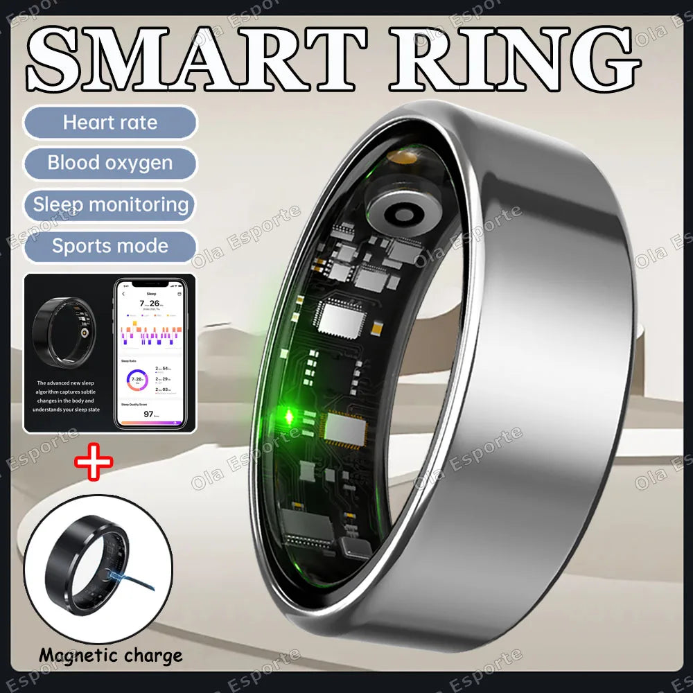 NovaRing X™ Sport Pro – Bague Connectée FC, SpO2, Sommeil, 8 Sports, IP68