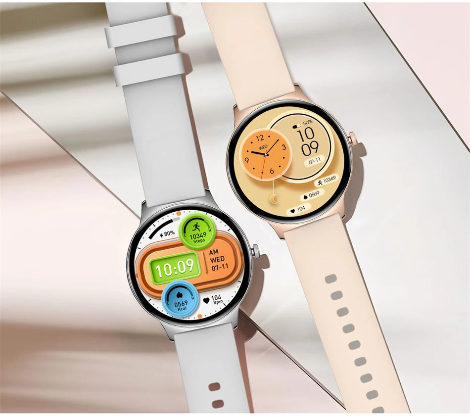LunaWatch X™ Lady 466 – Montre Connectée Femme AMOLED 1.43", Always On, Appels BT, Santé Féminine, 9 Coloris