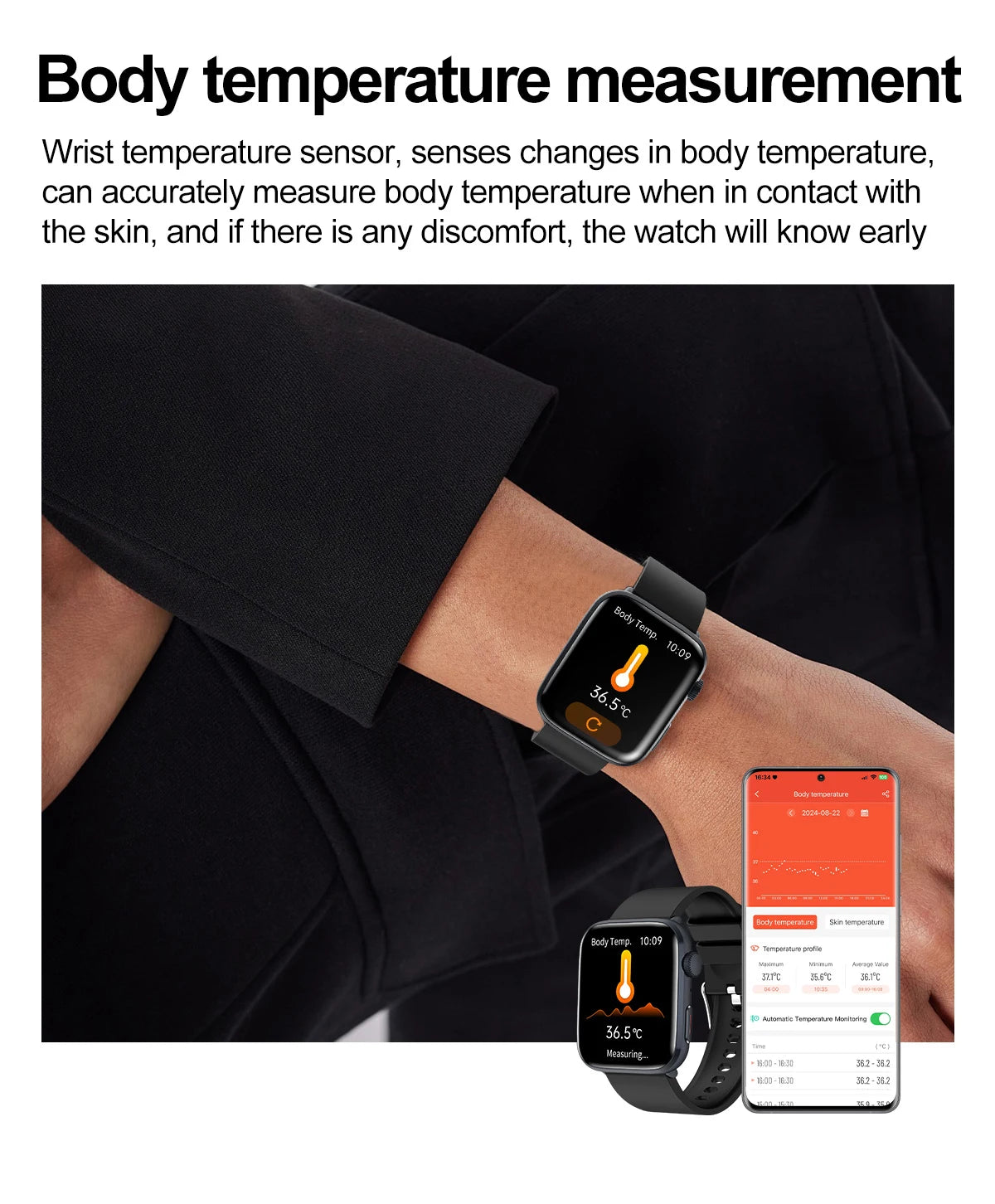 LunaWatch X™ Saphir NFC – Montre Connectée AMOLED 1.81", Saphir, NFC, IP68, GPS, Always On, 27 Bracelets