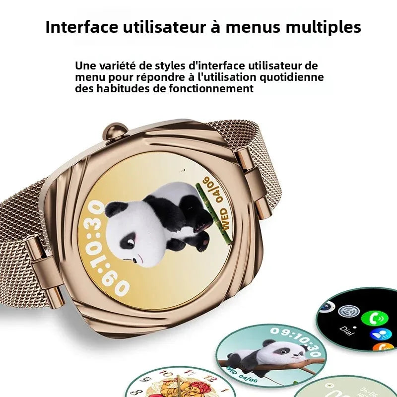 LunaWatch X™ Lady Slim – Montre Connectée Femme AMOLED 1.09", GPS, IP68, FC, SpO2, Appels BT