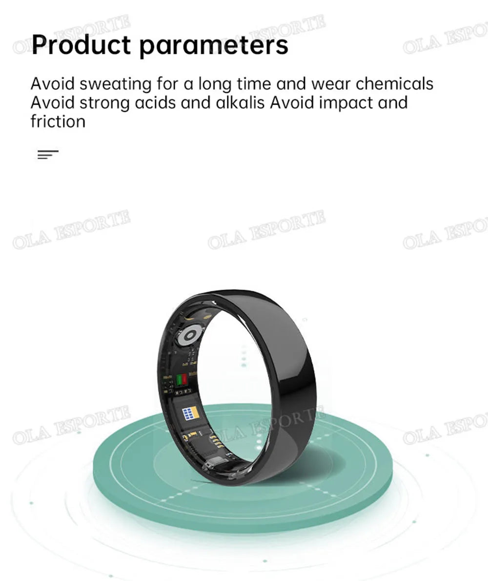 NovaRing X™ Céramique Pro – Bague Connectée Santé, Contrôle Gestuel, IP68 & 5ATM