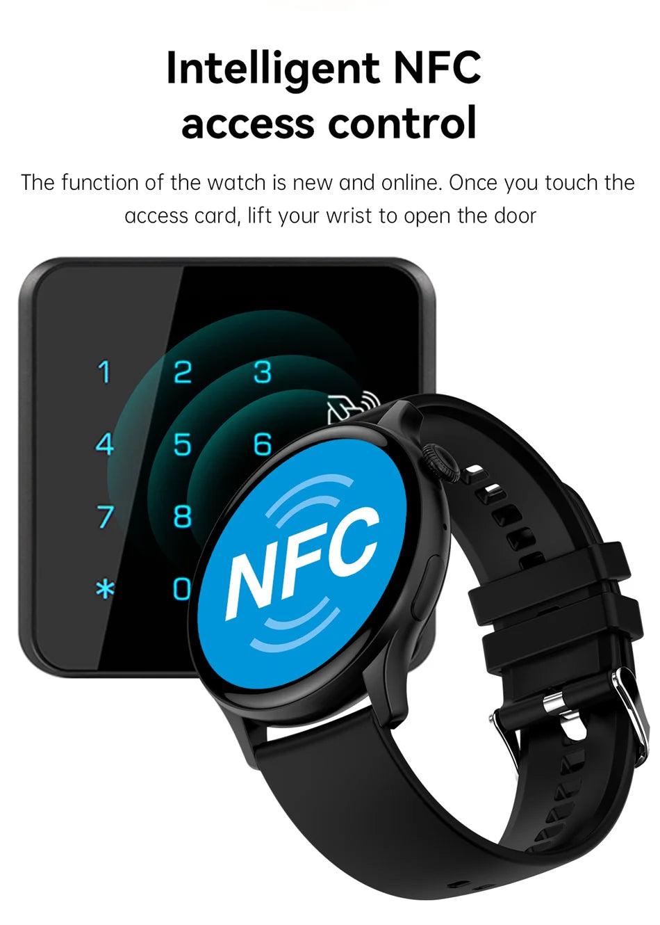 LunaWatch X™ Fashion AI – Montre Connectée AMOLED 1.43", NFC, GPS, IP68, Bracelet Acier, 9 Coloris