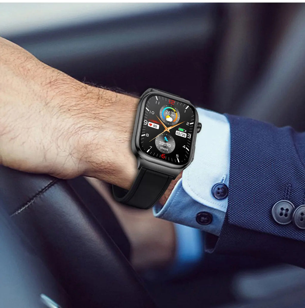 LunaWatch X™ Ultra Health – Montre Connectée AMOLED 2.04", ECG, Analyse Corporelle, Verre Saphir, IP68, 14 Bracelets