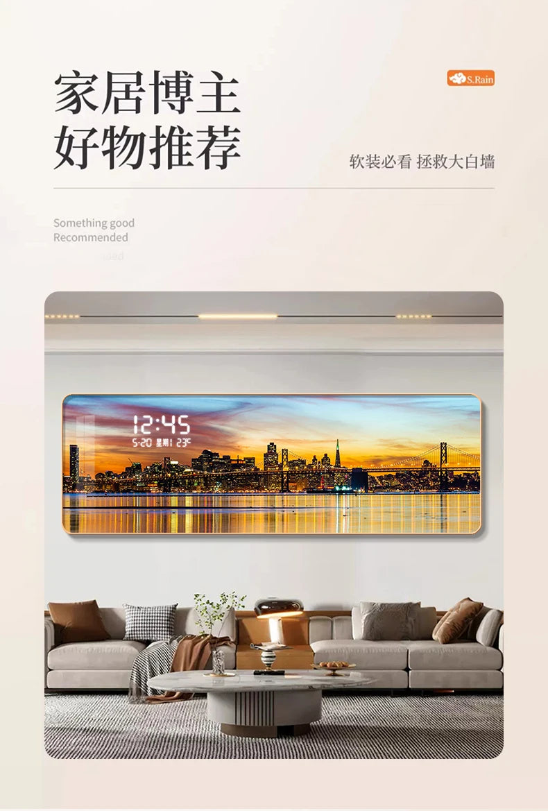 LumiWall™ City Night – Applique Murale LED Paysage Urbain, Bois, Dimmable, Télécommande