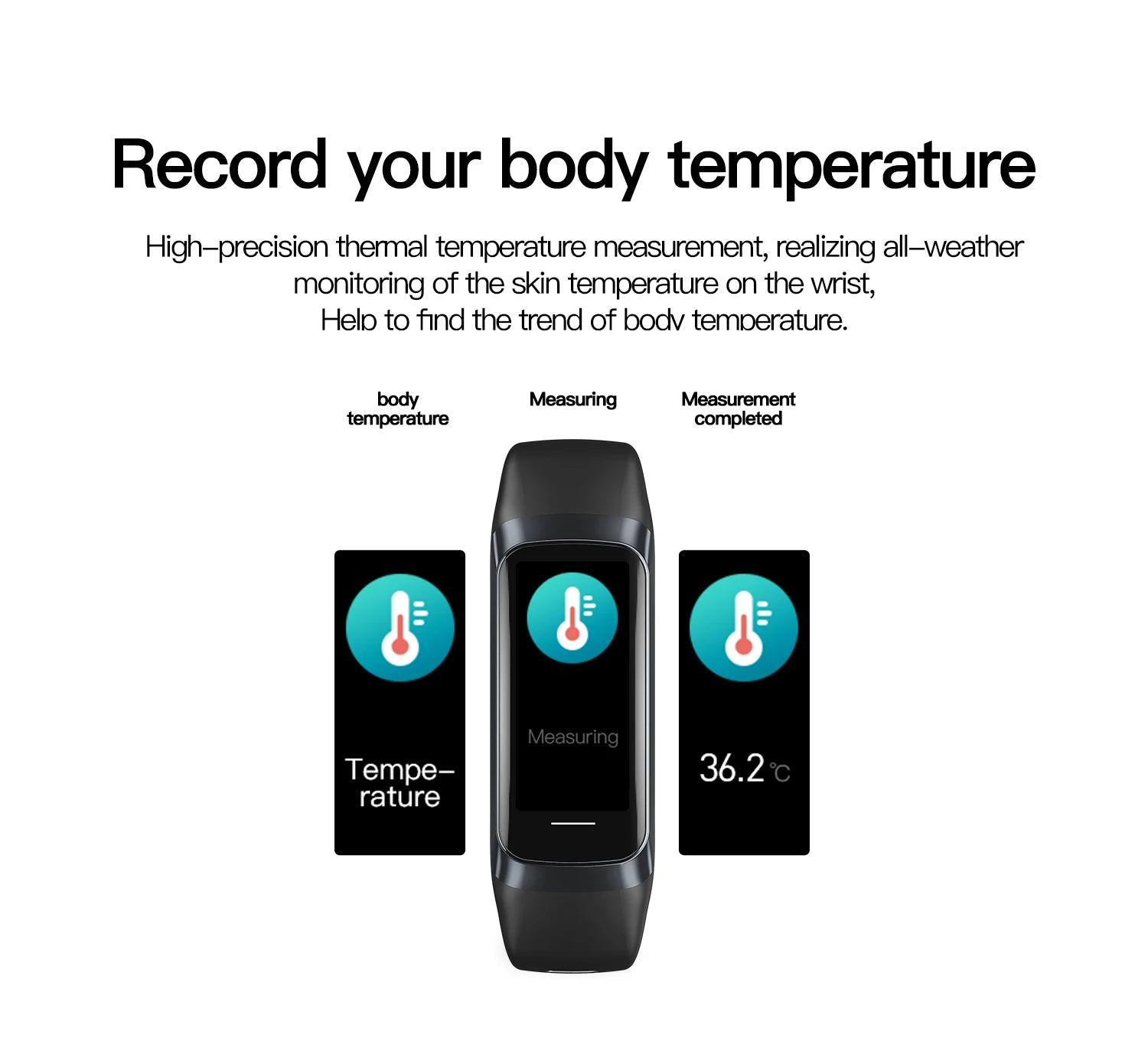 LunaFit X™ Pulse – Bracelet Connecté AMOLED, 3ATM 30m, Température, 25 Sports, 7 Jours, 4 Coloris