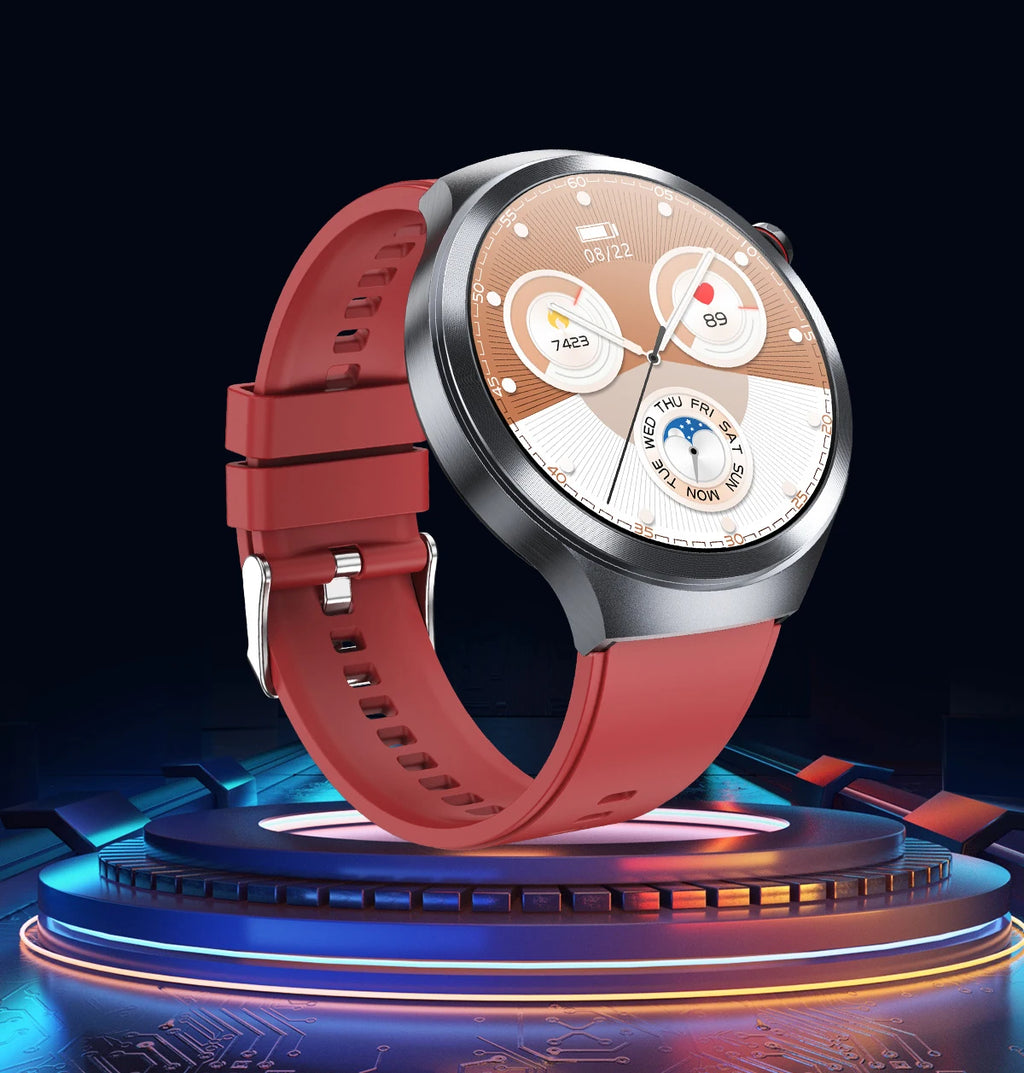 LunaWatch X™ ECG Pro NFC – Montre Connectée AMOLED 1.73", ECG, NFC, IP68, SOS, Appels BT, 530mAh