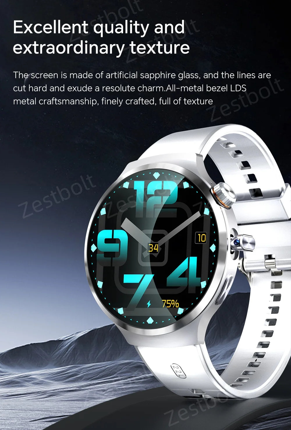 LunaWatch X™ Android Pro 4G – Smartwatch Android 13, SIM 4G, Caméra 8MP, GPS, WiFi, jusquà 10GB/512GB