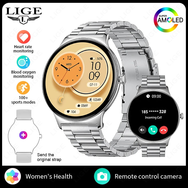 LunaWatch X™ Lady 466 – Montre Connectée Femme AMOLED 1.43", Always On, Appels BT, Santé Féminine, 9 Coloris