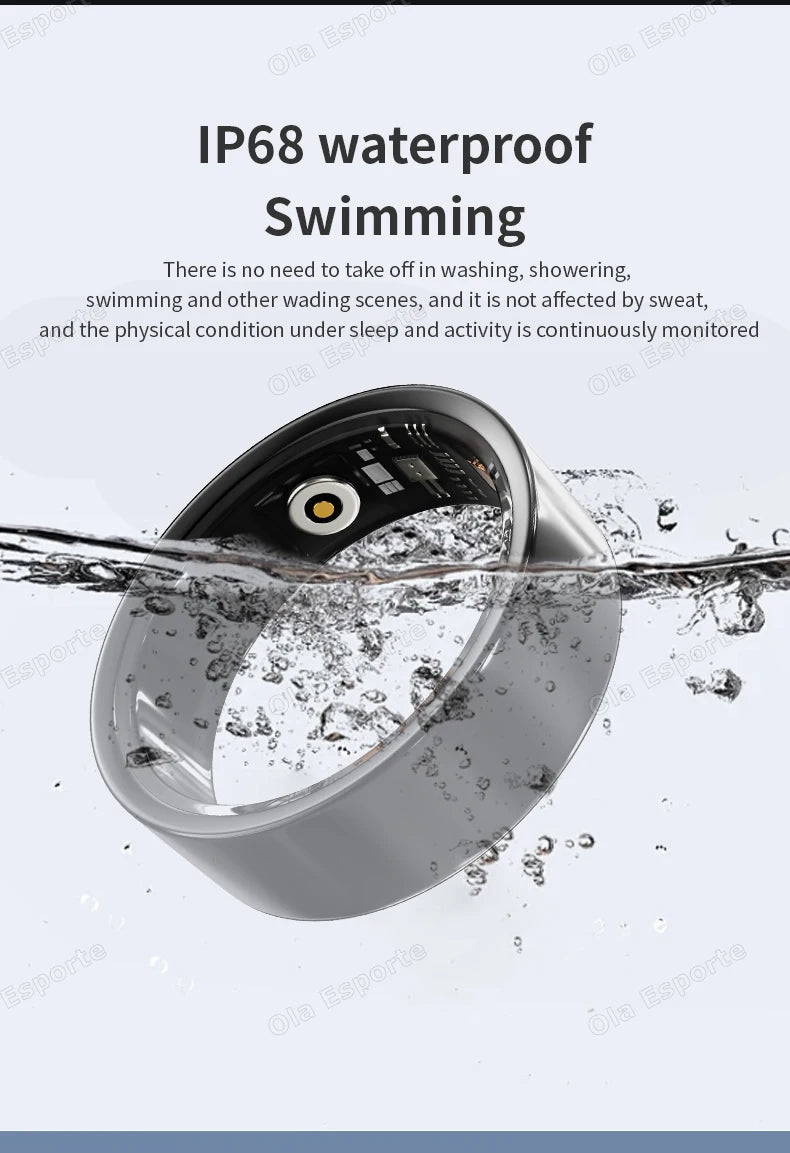 NovaRing X™ Sport Pro – Smart Ring HF, SpO2, Schlaf, 8 Sportarten, IP68