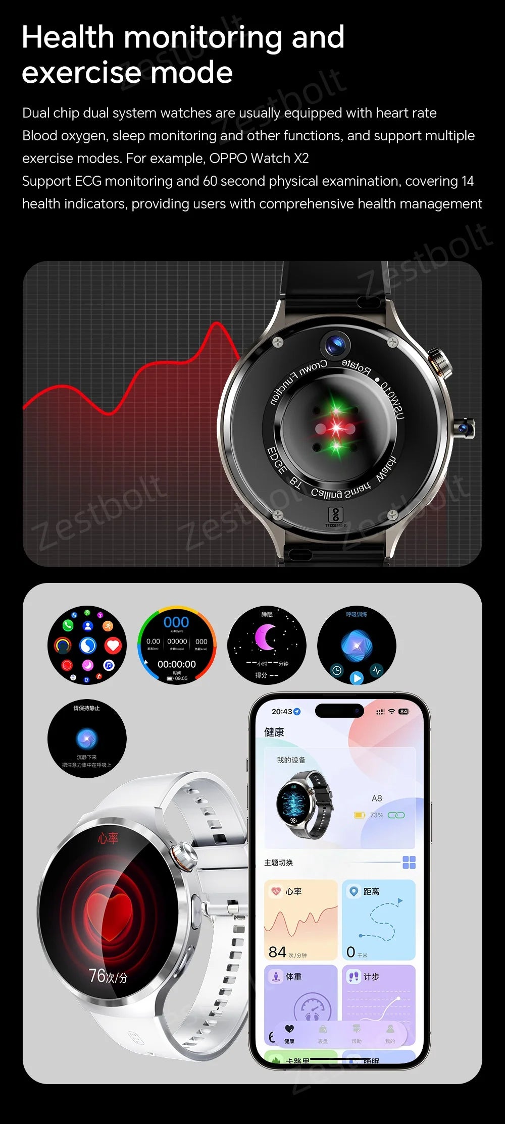 LunaWatch X™ Android Pro 4G – Smartwatch Android 13, SIM 4G, Caméra 8MP, GPS, WiFi, jusquà 10GB/512GB