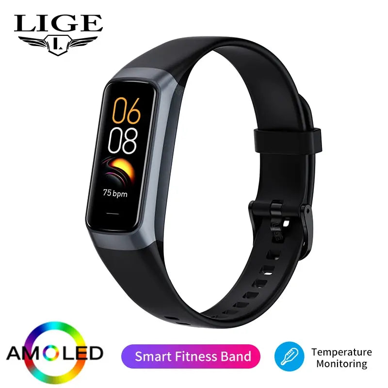 LunaFit X™ Aura – Bracelet Connecté AMOLED, IP67, FC, SpO2, 25+ Sports, 4 Coloris
