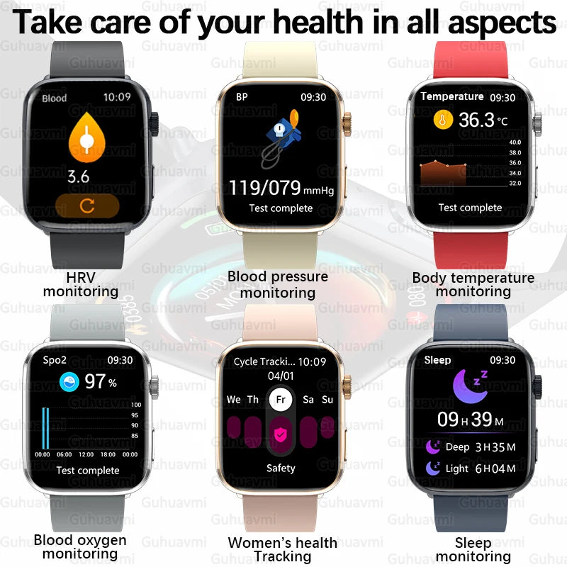 LunaWatch X™ Saphir NFC – Montre Connectée AMOLED 1.81", Saphir, NFC, IP68, GPS, Always On, 27 Bracelets