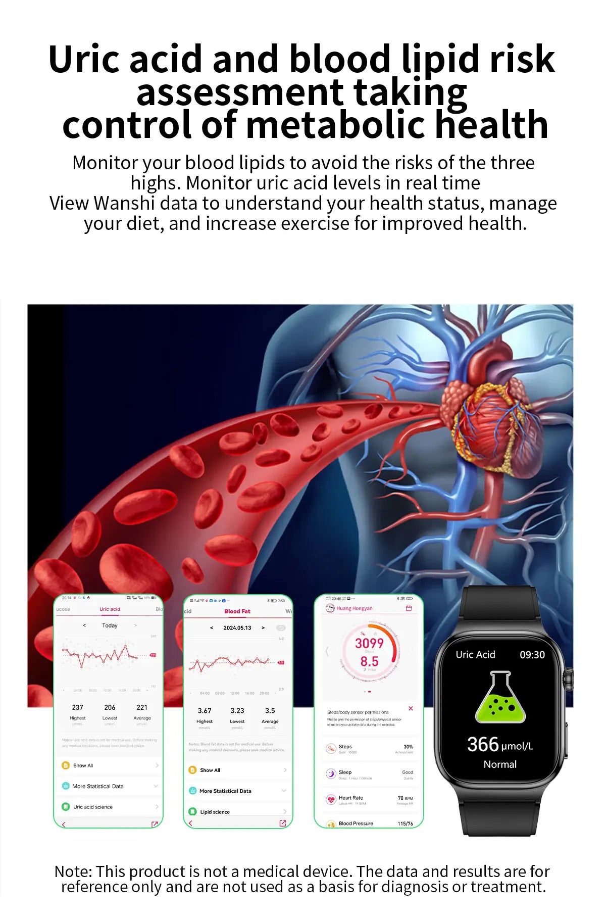 LunaWatch X™ Ultra Health Pro – Montre Connectée AMOLED 2.04", ECG, Saphir, IP68, 14-20 Jours, 13 Bracelets