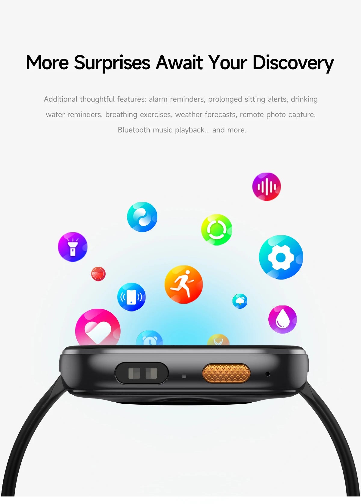 LunaWatch X™ Titan 2.04" – Montre Connectée AMOLED, 1000mAh, Always On, Alexa, IP68, 100+ Sports, 9 Bracelets