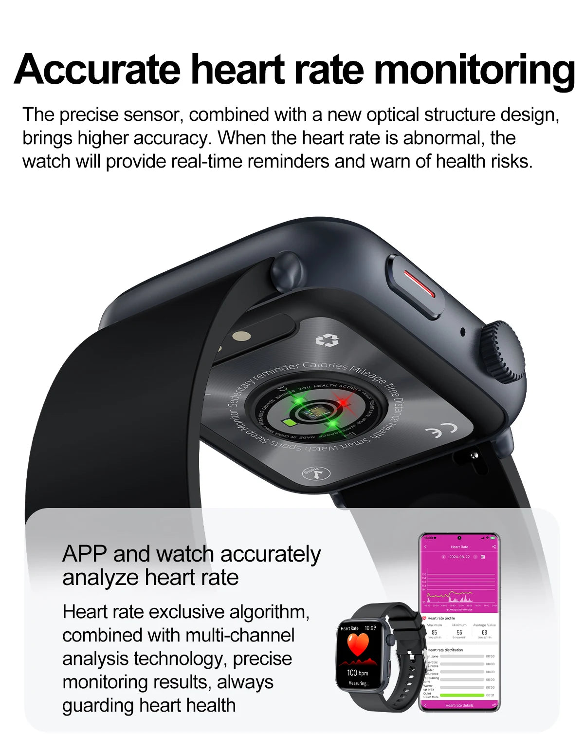 LunaWatch X™ Saphir NFC – Montre Connectée AMOLED 1.81", Saphir, NFC, IP68, GPS, Always On, 27 Bracelets