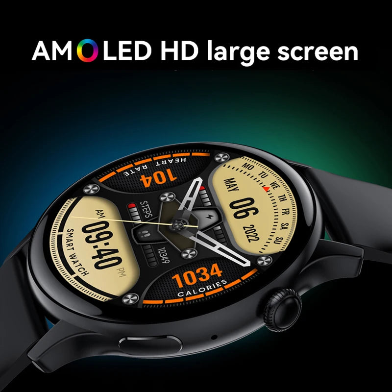 LunaWatch X™ Fashion AI – Montre Connectée AMOLED 1.43", NFC, GPS, IP68, Bracelet Acier, 9 Coloris
