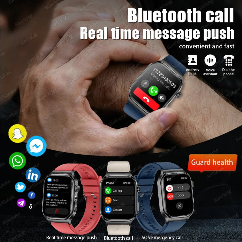 LunaWatch X™ Ultra Health Pro – Montre Connectée AMOLED 2.04", ECG, Saphir, IP68, 14-20 Jours, 13 Bracelets