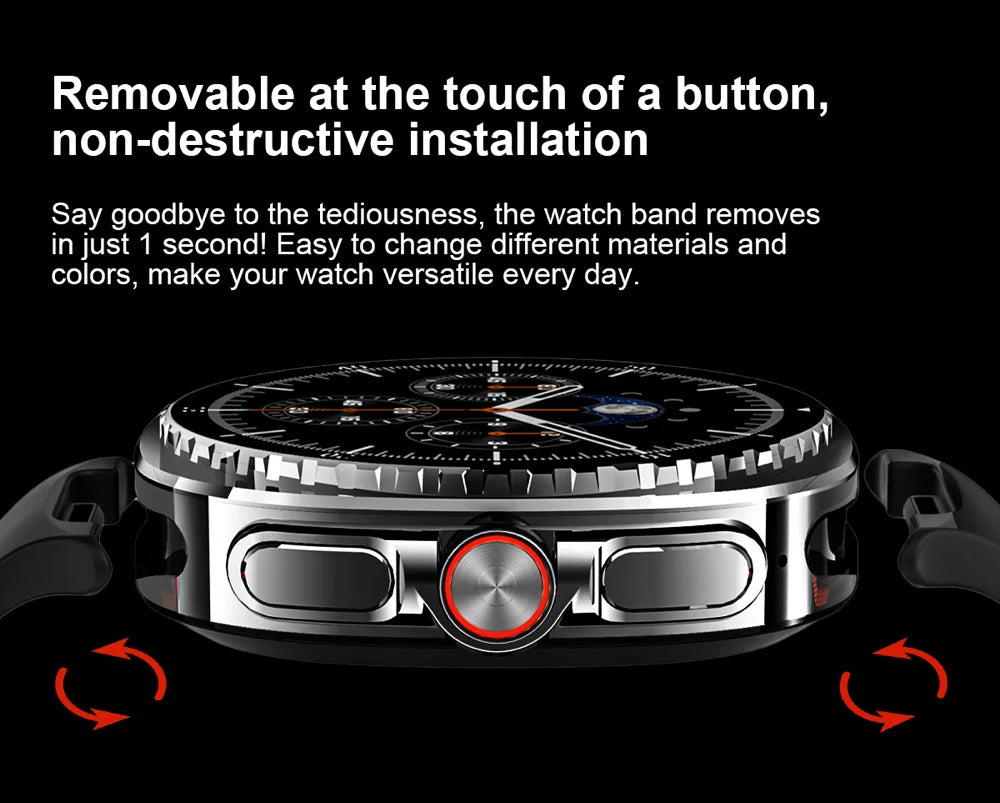 LunaWatch X™ Outdoor – Montre Connectée AMOLED 1.43", 9 Sports, Appels BT, Assistant Vocal, Charge Sans Fil