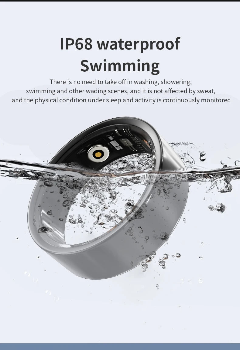 NovaRing X™ Titanium – Smart Ring, Titanium, HR, SpO2, Stress, IP68, 5-7 Days