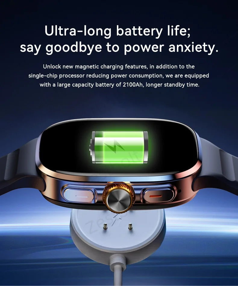LunaWatch X™ Pro 5G – Smartwatch Android 10, Écran AMOLED 2,4", Caméra 8MP Rotative, SIM 4G/5G, GPS, WiFi